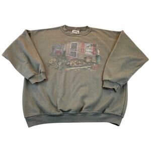 Northern Reflections Vintage Sweatshirt Green Dog Porch Med